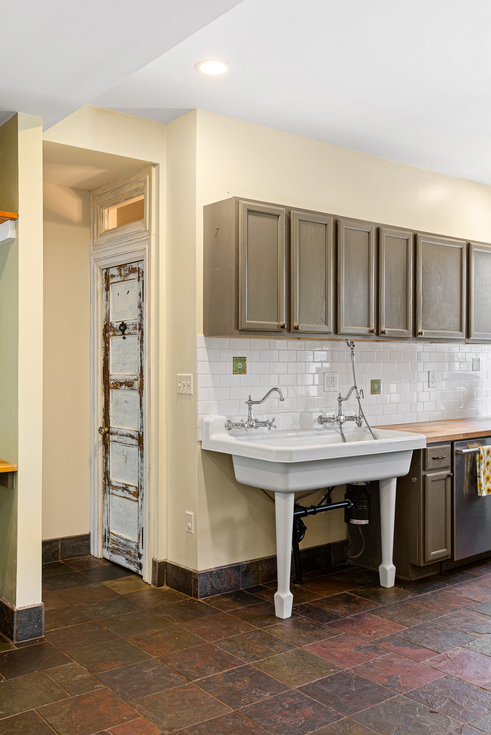 Vintage trough sink & antique door